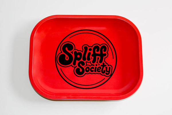 Small Red Tin Rolling Tray • Spliff Society • 7 x 5.5 inch