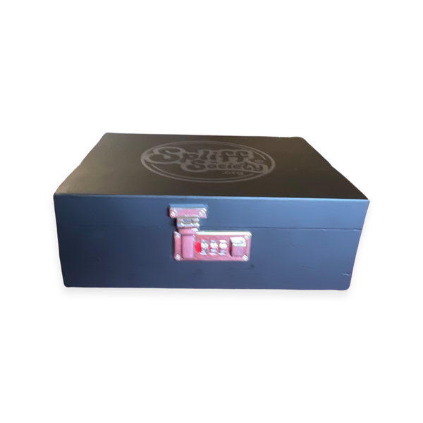 The Black Box • Premium Locking Stash Box • 63mm Grinder & 2 Smellproof jars